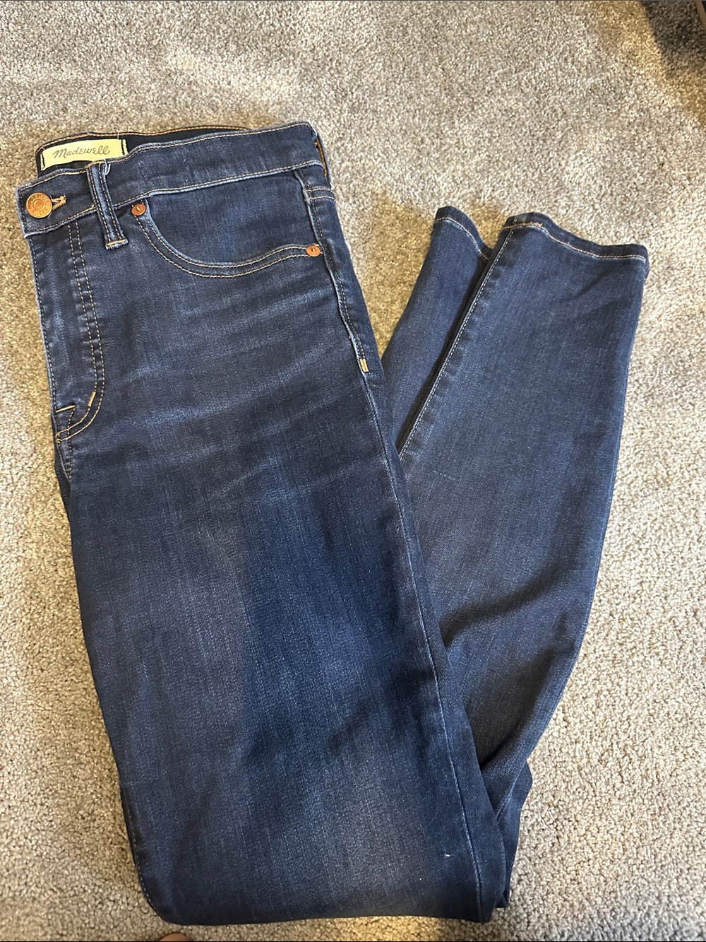 Madewell Indigo Skinny Jeans with Contrast Stitching
